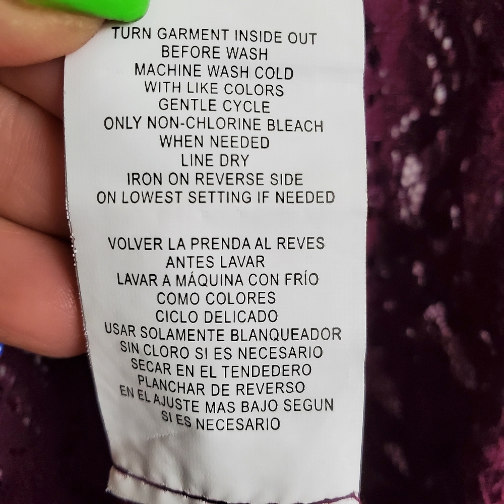 Rewind Womens Semi-Sheer Tunic Top Maroon‎ Medium - Picture 13 of 14